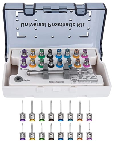 WLSYX Kit De Prothèses Universel 16 Pièces, Clé Dynamométrique 10-70 Ncm
