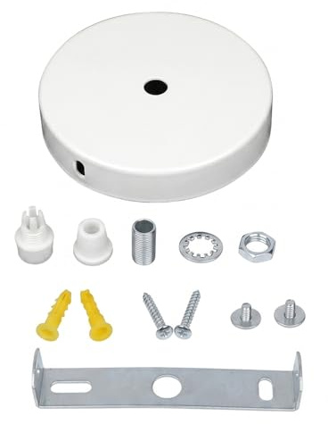 YIPFEN cache fil pour lustre, rosace plafond ronde blanche, cache câble et raccord électrique, design minimaliste pour suspension et plafonniers