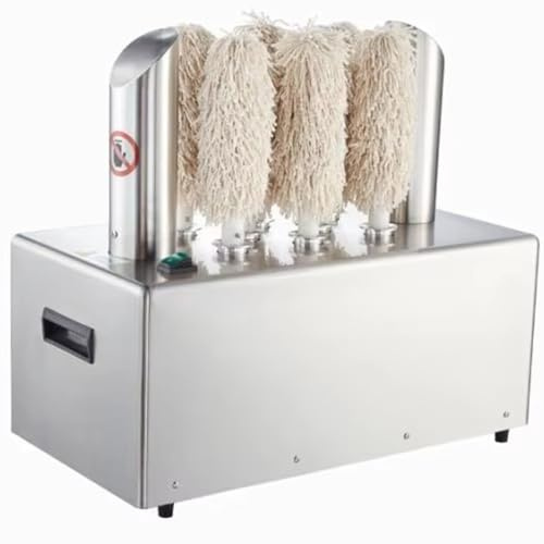 Qiang 1200W Machine à Polir Les Verres à Vin Professionnelle en Acier Inoxydable,Machine Professionnelle Polissage et séchage,pour Hôtels,Bars,Restaurants Et Bars à Domicile 8head