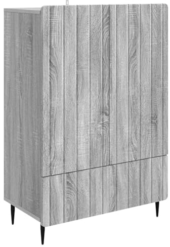 vidaXL Sideboard Graues Sonoma 66 x 34,5 x 97 cm Holzwerkstoff, Eleganter Sideboard, viel Stauraum, praktische Möbel, modernes Design, effektive Wohnzimmereinrichtung