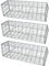 Lot de 3 Paniers de Gabions Argentés en Acier Galvanisé pour Projets d’Aménagement Extérieur, Murs de Soutènement, Clôture de Jardin. 100 x 30 x 30cm