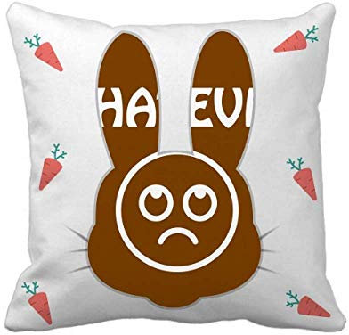 Offbb-USA Expression Whatever Choice Influence Kaninchen-Überwurfkissen, quadratisch