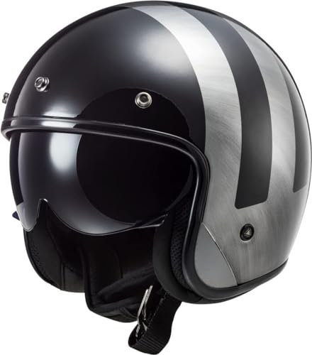 LS2, Jet-Motorradhelm BOB Lines Black Jeans, XXL
