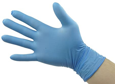 ATC Handels GmbH Untersuchungshandschuhe aus Nitril in blau 100 St, puderfrei, in verschiedenen Größen, nach medizinischer Norm - Einmalhandschuhe, Einweghandschuhe, Schutzhandschuhe, M
