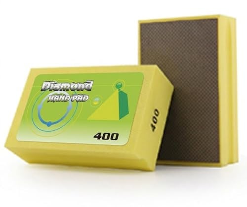 TopHomer Diamant Schleifschwamm 400 Körnung, 55x90x28mm – Handgefertigt für Holz/Fliesen/Steine