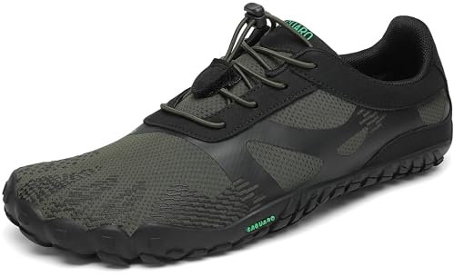 SAGUARO Chaussures de Trail Homme Femme Chaussures Minimalistes Légère Flexible Chaussures Aquatiques Souple Confortable Barefoot Shoes pour Running Gym Training Fitness, Vert 42 EU