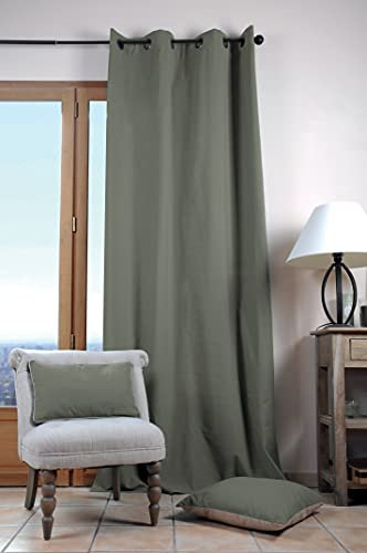 Lovely Casa Vorhang Duo-Khaki, 135 x 240 cm, Baumwolle