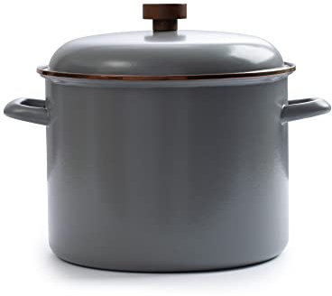 Emaille Stock Pot / Soeppan - Stone Grey