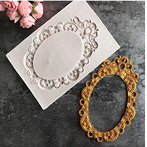 Onsinic Silicone Fondant Mold Photo Frame Mold Fondant Modeling Cake Decorating Tools Chocolate Pastry Candy Moulds