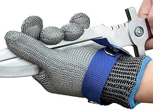 Schwer Level 9 Cut Resistant Glove, Food Grade Stainless Steel wire Mesh Metal Gloves, Knife Cutting Gloves for kitchen Mandoline Slicing Butcher Meat Cutting Oyster Shucking Fish Fillet(S)