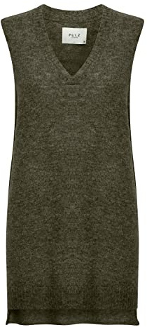 Pulz PZASTRID - 50206416 Slipover V Pullunder Damen Feinstrick Strickpullover Pullover Oversize
