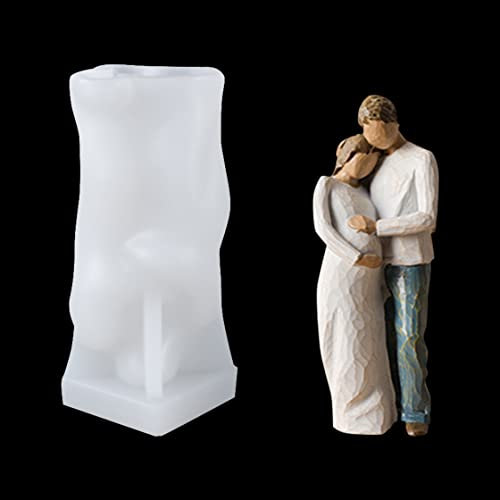 HyzaPhix Stampo Candele Stampi Silicone Abbraccio Statua Stampini Resina Epossidica Famiglia Figurina Silicone Candle Mold per Fragranza Candela Fai Da Te, Decorazioni per La Casa (Home)