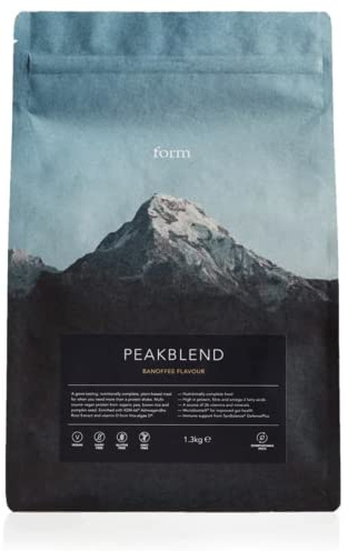 Form Peakblend - Vegan Meal Replacement Shake | High protein & fibre | 26 vitamins & minerals | meal replacement powder with no artificial sweeteners |13 servings - 1.3kg (Chocolate Peanut)