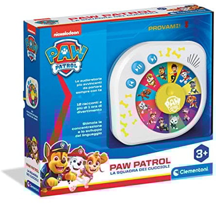 Clementoni Paw Patrol – L'équipe des Chiots – Raconte des Histoires pour Enfants, Storyteller, éducatif, Jeu interactif 3 Ans, Parlant Italien, 17750, Multicolore