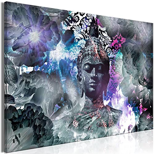 murando - Wandbilder XXL Buddha 90x60 cm Leinwandbild 1 tlg Kunstdruck modern Wanbilder XXL Wanddekoration Design Wand Bild Statue Zen Feng Shui Porträt Ornament p-C-10022-b-a