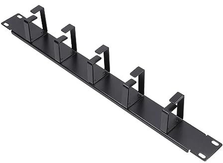 EXTRALINK Cable Management, Schwarz, Kabelmanagement für 19 Zoll Rack, Hochwertiger Stahl, pefektes Netzwerkschrank Zubehör, 5 Metallhalterungen, Rack-Kapazität 1U