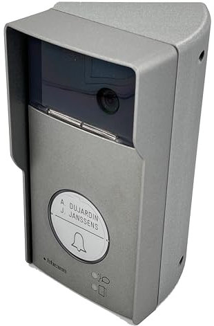 XONI Gehäuse Winkel 45° links grau metallisiert kompatibel mit BTicino Linea 3000 Videotelefon & Anti-Verlustschutz, BTV45G-GR
