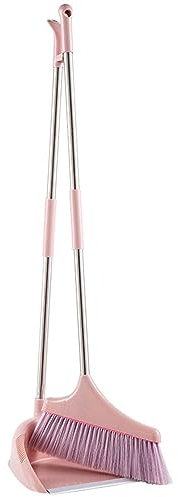 MRTURK Juego de escoba y recogedor para el suelo, herramientas de limpieza del hogar, barredora mágica de pelo, fregona para apretar, cuchara de basura, pala, rosa
