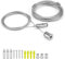 4 Stück Edelstahl Draht Seil, MYLERCT Verstellbarer Drahtseilhalter, 1,5mm × 2m Stahlseil mit ösen, Metall Fotoleine für Gardinen Bilder Lampe