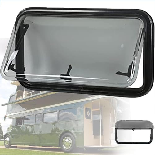 DPQYJPP Finestra Laterale Camper Finestra a Cassetta Pieghevole per Camper a Spinta Esterna con Oscurante Integrato e Zanzariera, per Sostituzione Finestre per Camper, Roulotte, Camper,500 * 500mm
