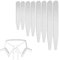 Edelstahl Hemd Kragenstäbchen, Metall Kragenstäbchen, 8 Stück Hemdkragen-EckstüCk, Collar Stays für Herren Hemd, Collar Stays für meisten Revershemden, 4 Größen (56 mm, 63,5 mm, 70 mm, 76 mm)