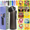 Trinkflasche Starter Set mit 10 aromatischen Waffeln, Trinkflaschen 650 ml Flasche Obst Duft Süßwasser E%0 Tasse Wasser für und Outdoor Fitnessstudio (Matte Black2.0+10Pods)