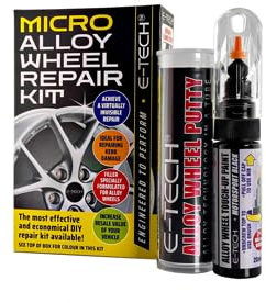 E-TECH Micro Alloy Wheel Refurbishment Repair Touch-Up Kit (Motorsport Black)