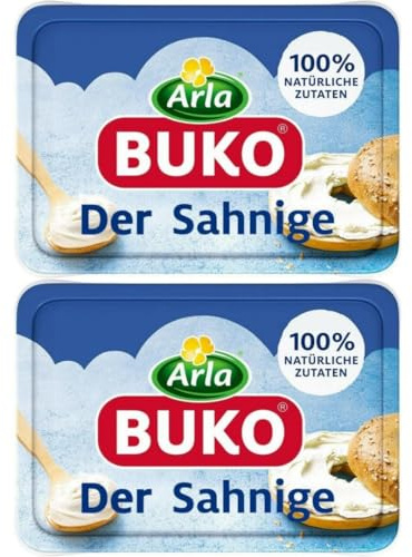 Arla Buko Frischkäse Der Sahnige Frischkäse käse 200 gramm x 2 STÜCK [Frischegarantie]