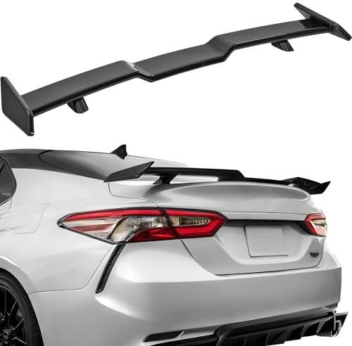 VEVOR Aileron d'aile de Style GT, 1470 mm, becquets arrière, pour Camry 2018-2023, matériau ABS Haute résistance, Peinture de Cuisson, Spoilers arrière de Voiture, Course Automobile, Noir Brillant