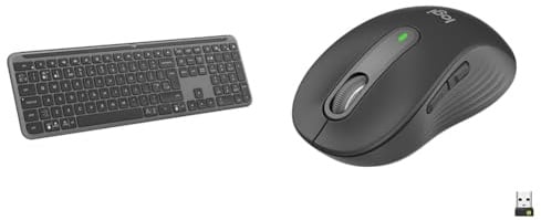 Logitech Signature Slim K950 Wireless Keyboard, Sleek Design, Switch Typing Between Devices & Signature M650 Wireless Mouse - For Small to Medium Sized Hands, 2-Year Battery