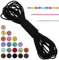 LEREATI Gummiband für Armbänder Nylonschnur 2mm x 5m Perlenschnur Rund Armband Schnur Gummi Schmuckband, Elastisches Band für Armbänder, Schmuck, Halskette, Hutgummi, DIY (Schwarz)