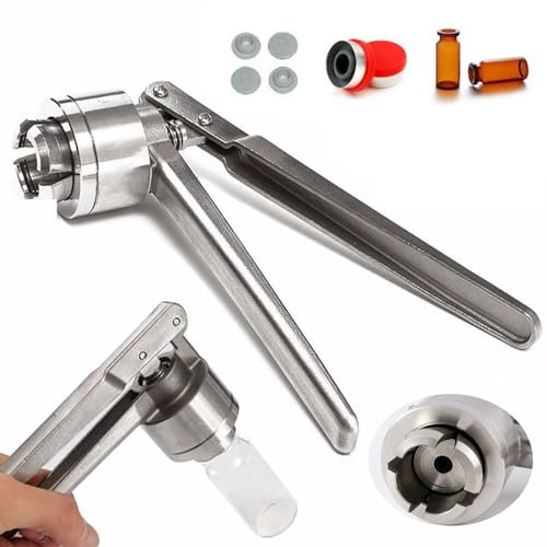 13mm/15mm/20mm Vial Cap Crimper,Manual Bottle Capper,Good Sealing,Manual Crimper Vial,Bottle Crimping Capping Tools,AluminumPlastic-13mm