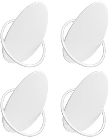 SONGMICS HOME Ganci 4 Pezzi, Ganci da Parete, per Cappotti, Asciugamani, Ognuno Regge 5 kg, Design Originale a Uovo, Soggiorno, Camera da letto, Ingresso, Bianco Perla LCR039W01