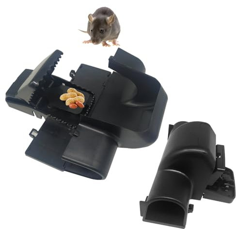 KUWUNG Rat Traps, 2 Pcs Rat Traps That Kill Instantly For Outdoors Indoors,Humane Rat Traps,Ultra Powerful Rat Reaper,Humane Mouse Trap,One Click Set Up, Reusable Mouse Traps For Indoors Humane