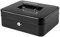 Jssmst Cash Box with Keys: 10 inch Money Box with Coin Tray - Lockable Money Tin for Petty Cash Coins Notes Lock Metal Safe Box with 2 Keys, Black