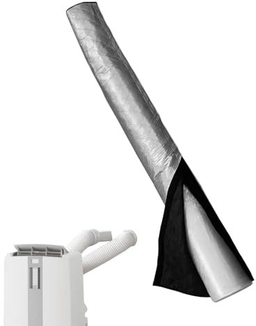 Ac Exhaust Hose Cover, Air Conditioner Hose Pipe Cover, Portable Air Conditioner Hose Cover Wrap, Insulated Ac Hose Sleeve, Wrap Heat Insulation Ac Hose Sleeve, Fit Most 5-6 Inch Diameter Exhaust Duct