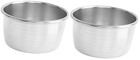 COLLBATH 2st Steaksaucenbecher Vorspeisenteller Wasabi-gericht Luftschleusen Für Das Heimbrauen Kleine Soßenbecher Dessertbecher Hausbedarf Gewürz Tasse Ketchup-becher Rostfreier Stahl