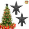 DIELOVEHUA Weihnachtsbaumspitze Stern, 2 Stück Glänzende Weihnachtsbaumspitze, Stern Weihnachtsbaumspitze, für Festliche Heimdekoration Weihnachtsdekorationen (Schwarz)