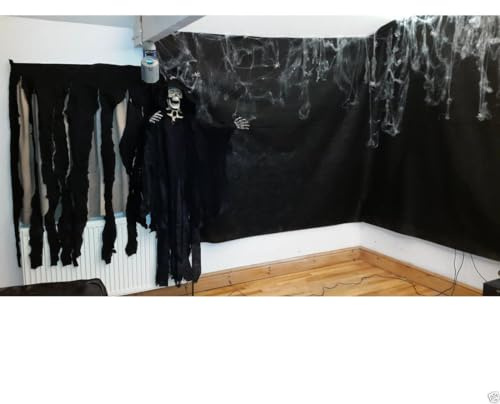 True Products Halloween Black Backdrop Party Drape Photography 2m x 10m Black Material Screen