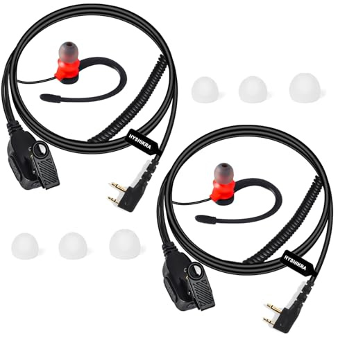 HYSHIKRA Leichte Funkkopfhörer G-Form Sicherheits-Headset | Kompatibel mit Midland G7 pro G8 G9 pro M24 M24 Plus M48 M99 G6 XT G7 XTR | Security Softair