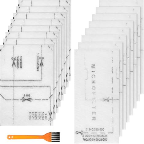 10er Pack Staubsauger Filter Für Miele Hyclean GN, Staubsauger Filter Zuschneidbar Set Mit Reinigungsbürste, 2 Größen Von Zubehörset Filter Für Miele Staubsauger, Staubsaugerfilter Für Classic C1/2
