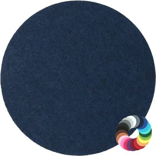 Filz Untersetzer & Platzset - Stärke: ca. 3mm - 100% Polyester - Made-in-Germany - Farbe/Größe: Nachtblau - HF037 35 cm