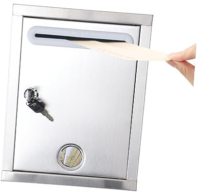LIFKICH Einwurftresor Briefkasten Leicht Montierbar Freistehender Briefkasten Briefkasten Mit Klingel Freistehend Postkasten Paketbox Mit Briefkasten Briefkasten Briefkasten Zaunmontage