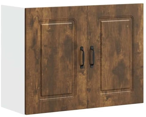 vidaXL Armoire Murale de Cuisine Kalmar chêne fumé Bois d'ingénierie, Meuble Mural de Cuisine, Armoire pour Mur de Cuisine, Armoire Murale avec Portes