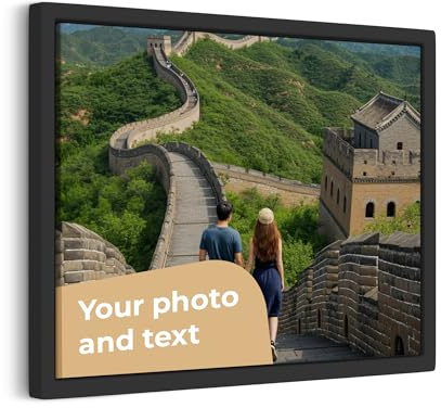 Cimpress Tela Personalizzata con Foto e Cornice, 30 × 40 cm, personalizzabile con immagine o testo, decorazione da parete per casa o ufficio, artwork moderno, regalo fotografico personalizzato