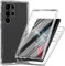 Coque pour Samsung Galaxy S25 Ultra,Antichoc Housse avec Protection écran,360 Degrés Téléphone Etui Double Face Bumper Transparent Case Portable Intégrale Coque,Transparent