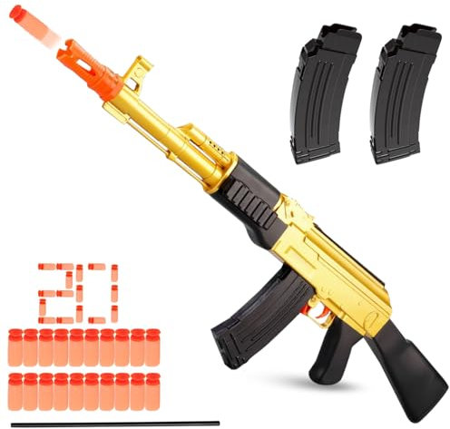 Soft Bullet Gun AK47,Pistole mit Munition,Soft Bullet Pistole,Schaumstoff Pistole