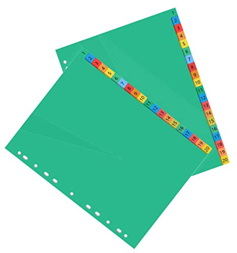 NUOBESTY 40stücke Ordnerregister Mit Trennblätter Für Ordner Seitenteiler Aus Hochwertigem Kunststoff Farbige Notizbuch-indexteiler Für Klassifizierung Und Organisation