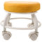 SHERCHPRY Pediküre Hocker gepolstert kurzer Hocker auf Rädern Maniküre Rollen Bodenbestuhlung Kurze Hocker zum Sitzen trainingshocker Kleiner Rollhocker Plastik Orange