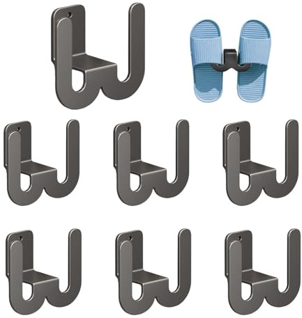 ZHYUAN 6 Stück WandmontageSchuhregal, SchuhregalWandSchuhregal, Multifunktionales Wandmontage Aus Türschuhaufhänge,Schuhhalter geeignet für hinter der Tür, Badezimmer, Schuhregal, hängend
